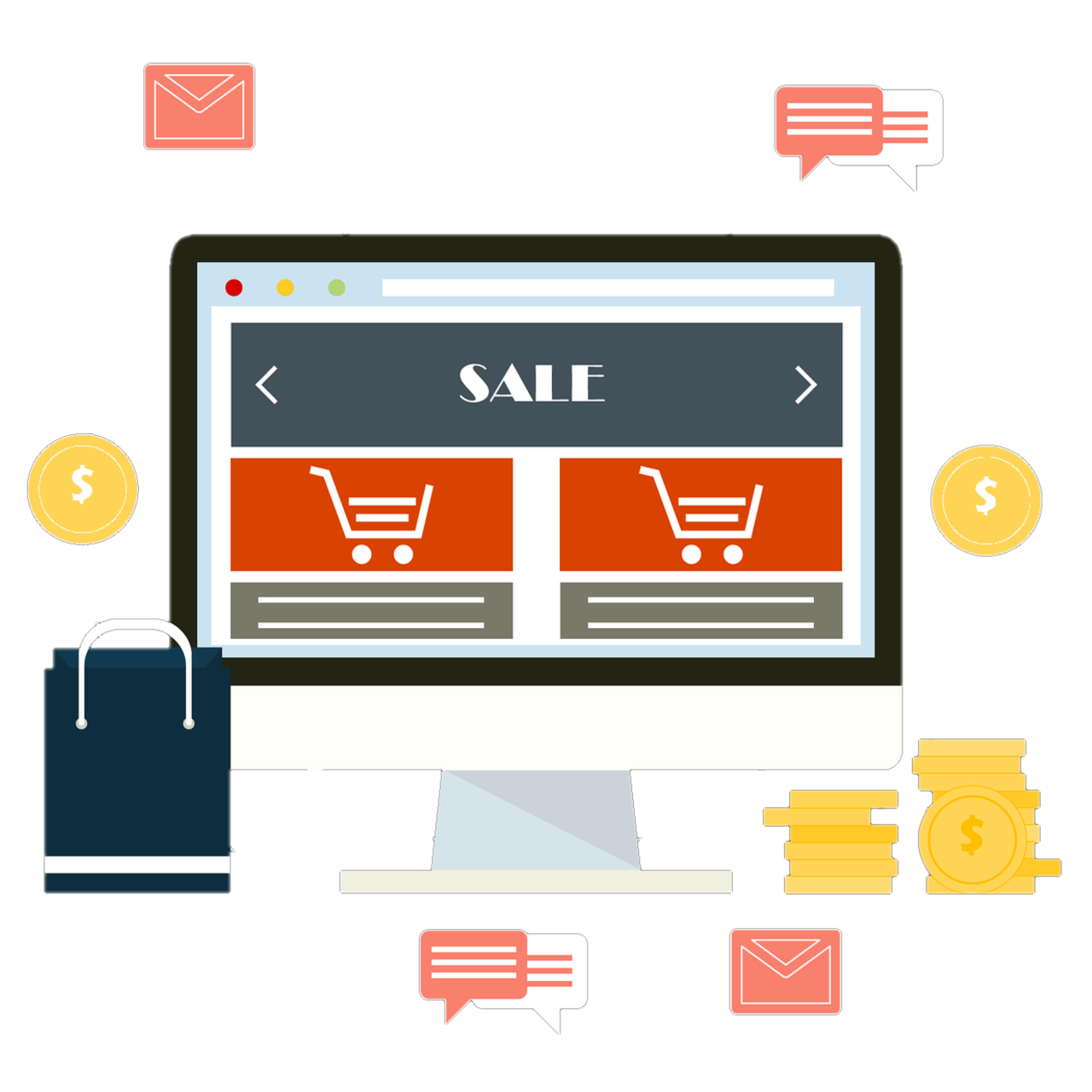 Illustration of ecommerce